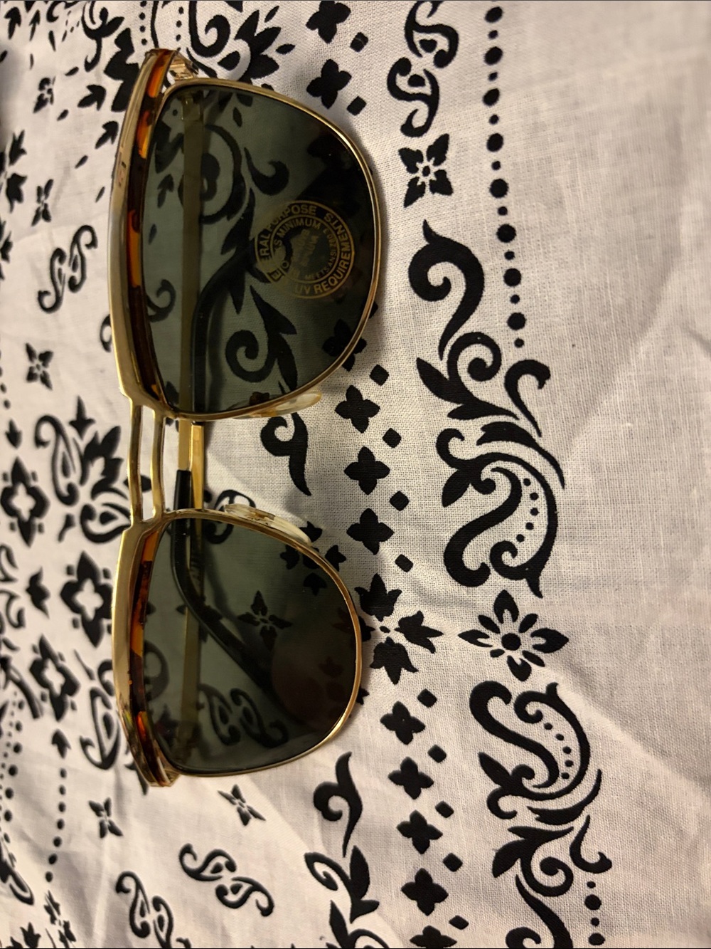 Nike Gold Frame Sunglasses with Green Lenses